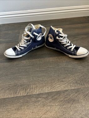 Classic Navy High-Top Chuck Taylor Sneakers - White Accents